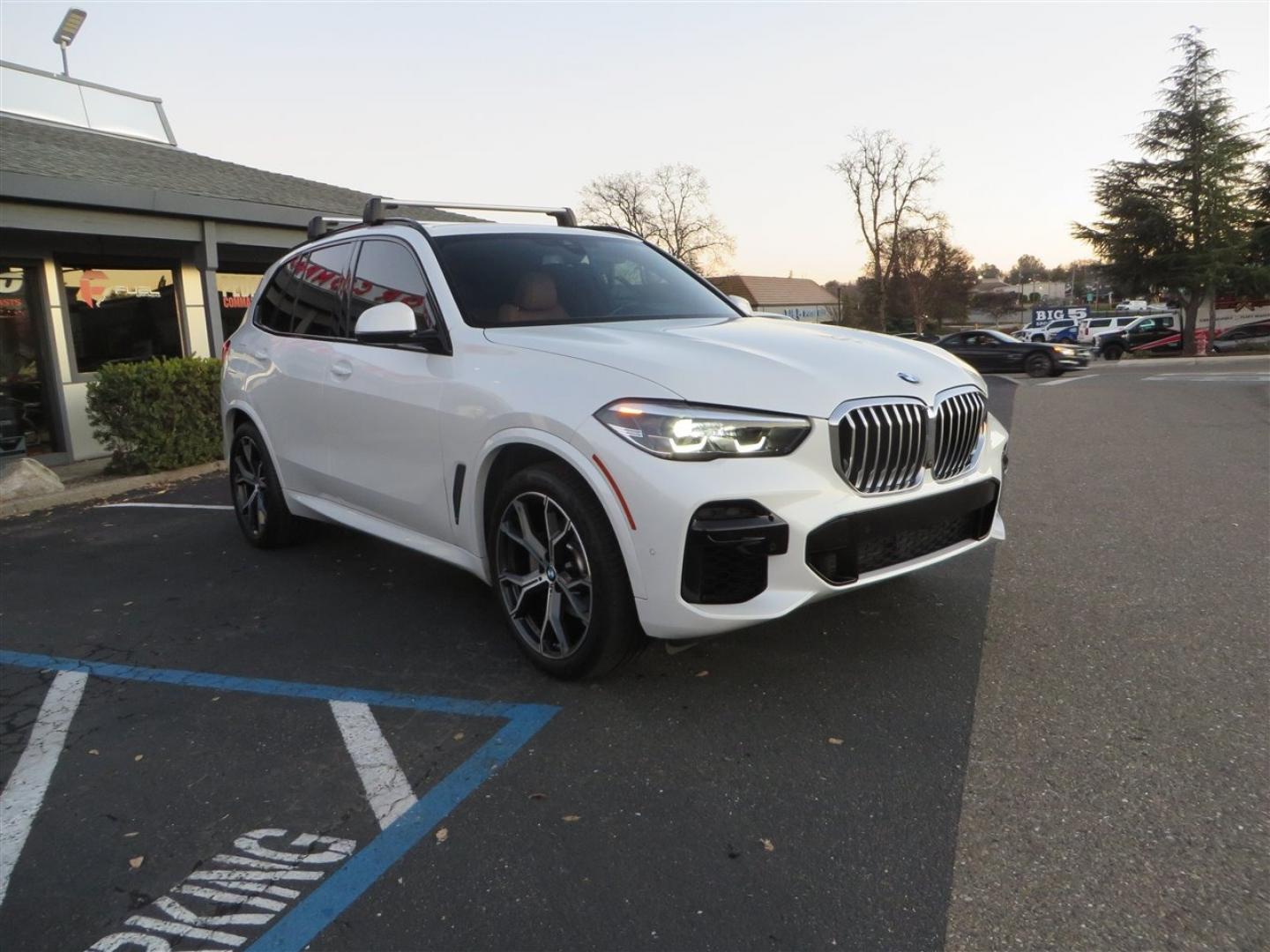 2022 White /BROWN BMW X5 xDrive40i (5UXCR6C08N9) with an 3.0L L6 DOHC 24V engine, 8A transmission, located at 2630 Grass Valley Highway, Auburn, CA, 95603, (530) 508-5100, 38.937893, -121.095482 - Photo#2